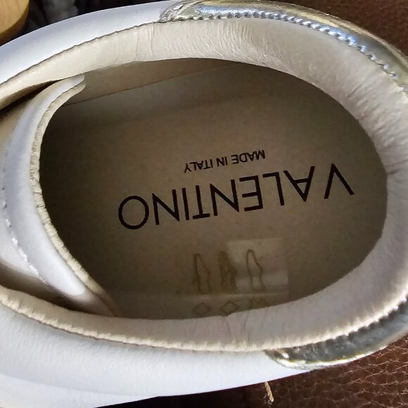 Valentino Garavani Gold Studded Logo Sneakers — With Box, Dust Bag & Tag - Picture 6 of 11